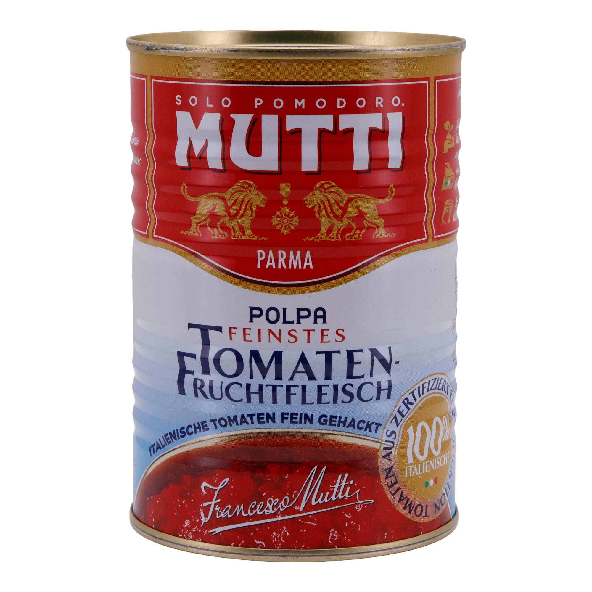 Tomatenfruchtfleisch Mutti | Polpa Feinstes Tomatenfruchtfleisch | Frische italienische Tomaten in bester Form | 400 g MUTTI